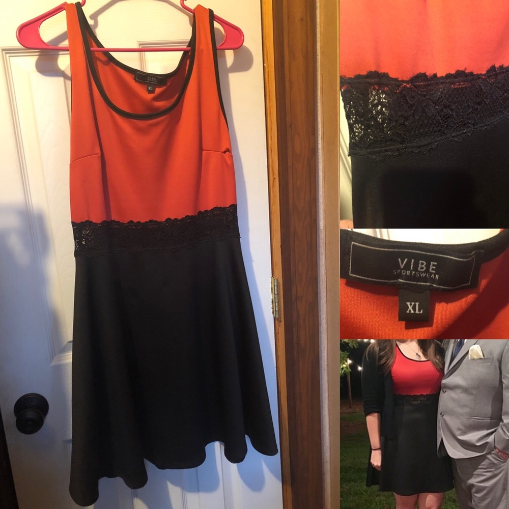 Black/Red Lace Dress